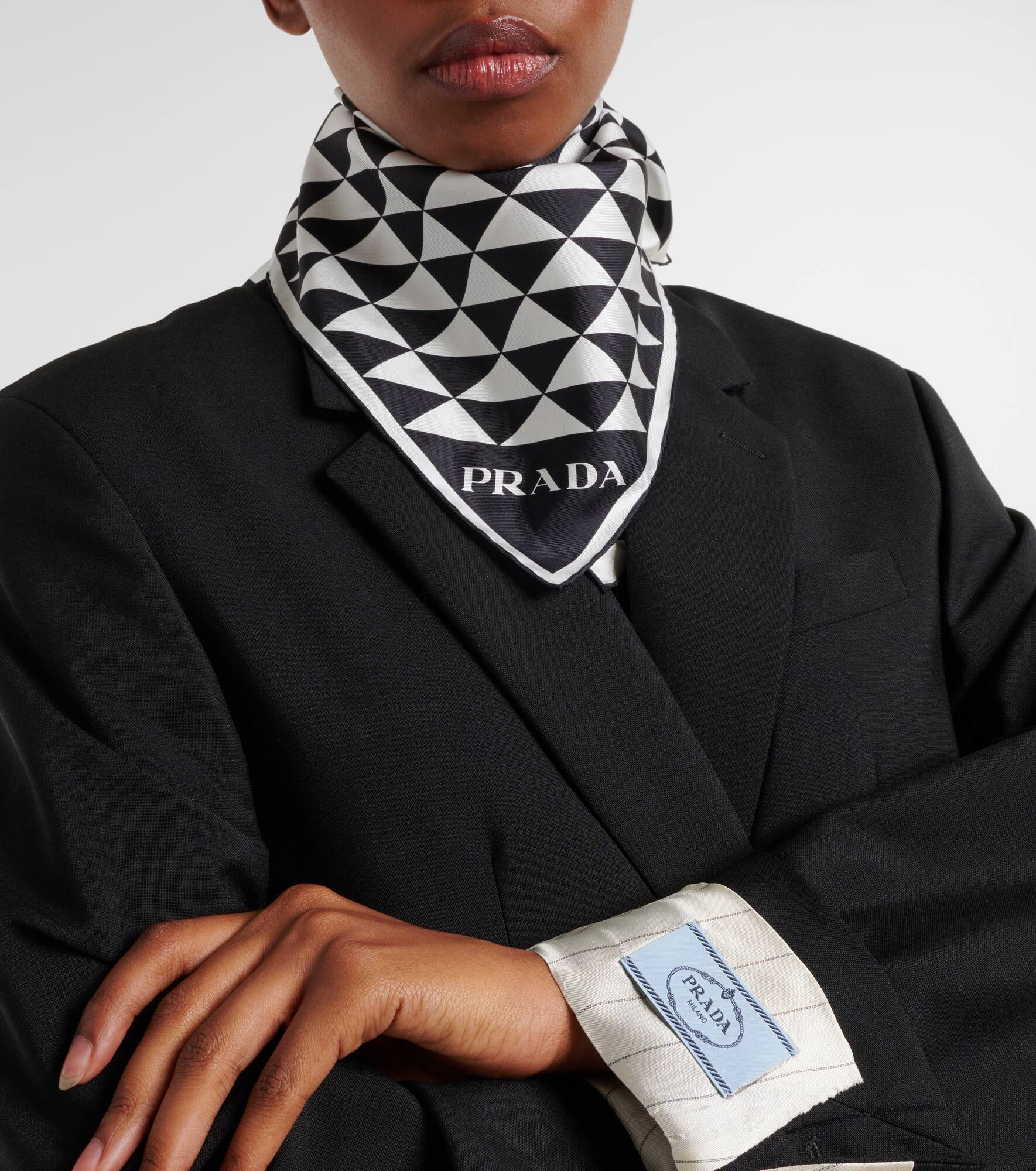 Printed silk twill scarf - 2