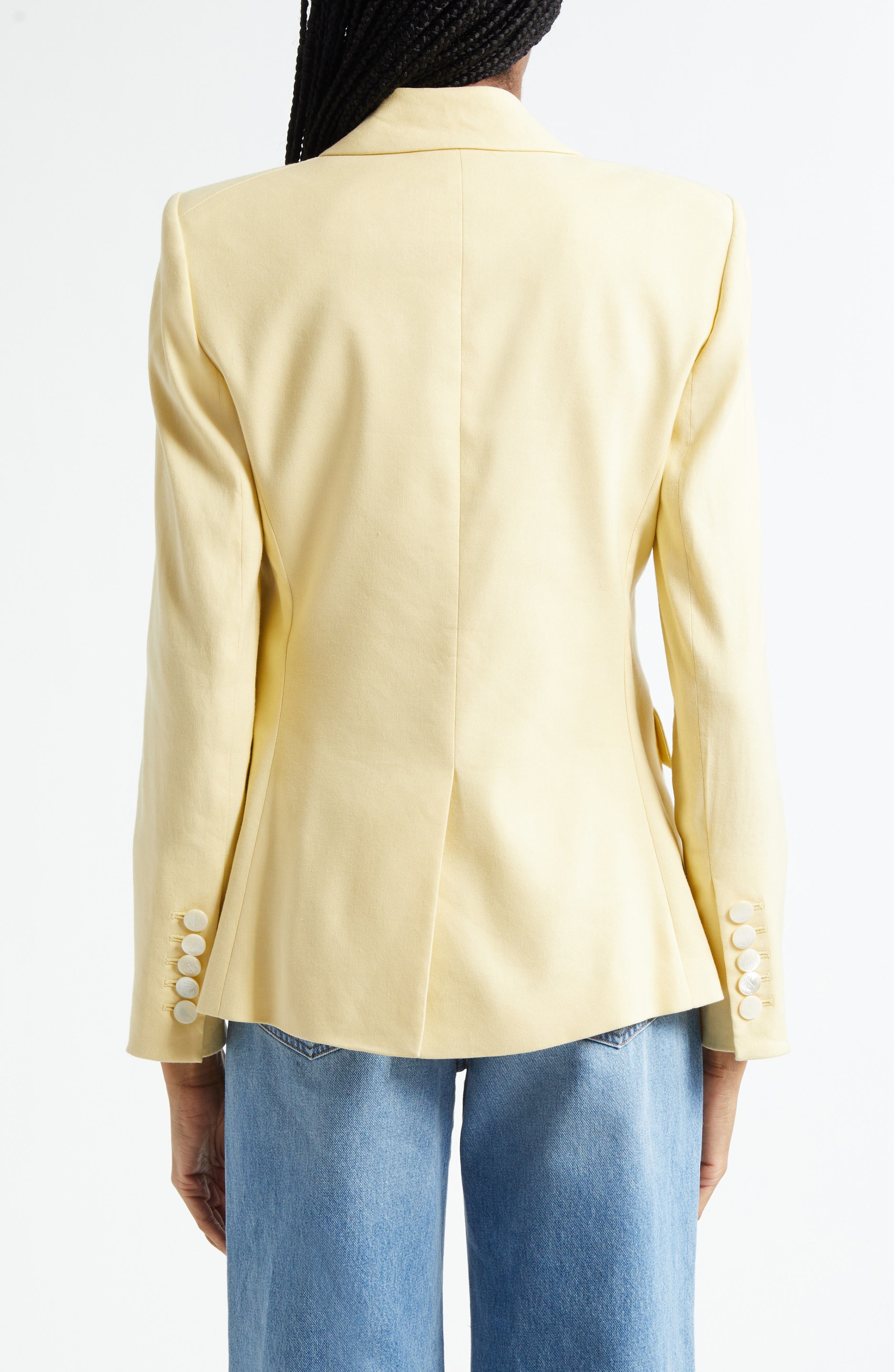 Veronica Beard Miller Linen Blend Dickey Jacket in Chamomile at Nordstrom - 3