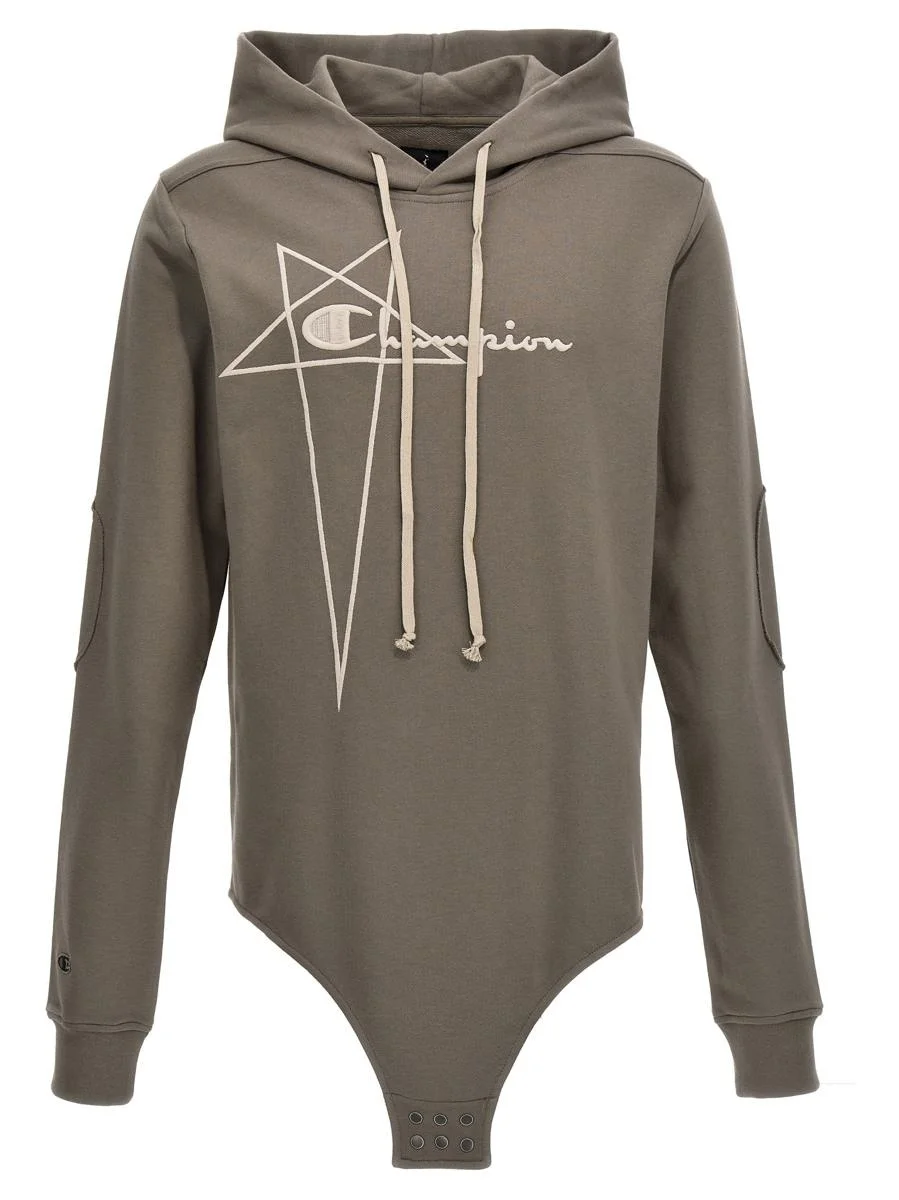 RICK OWENS CHAMPION X RICK OWENS HOODED BODYSUIT - 1