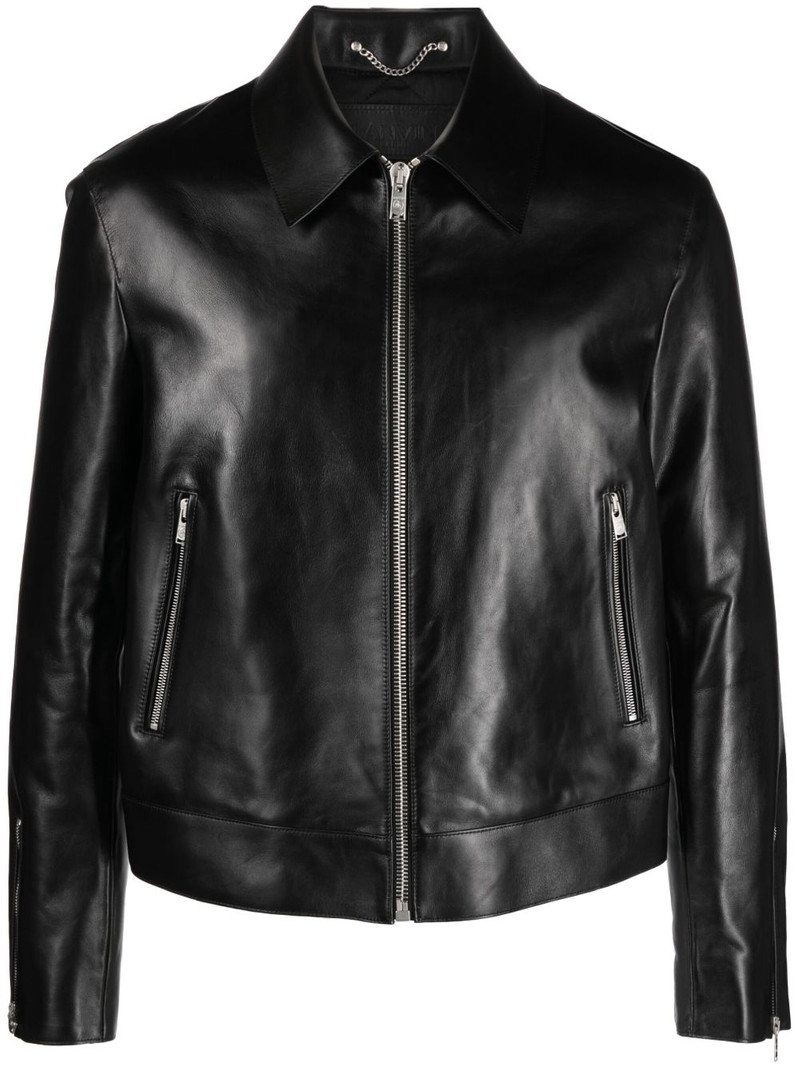 zip-up leather jacket 1