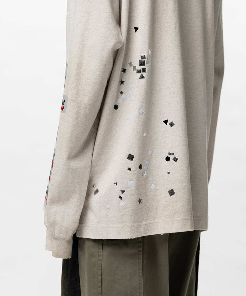 Embellished Sticker Long Sleeve T-shirt 7