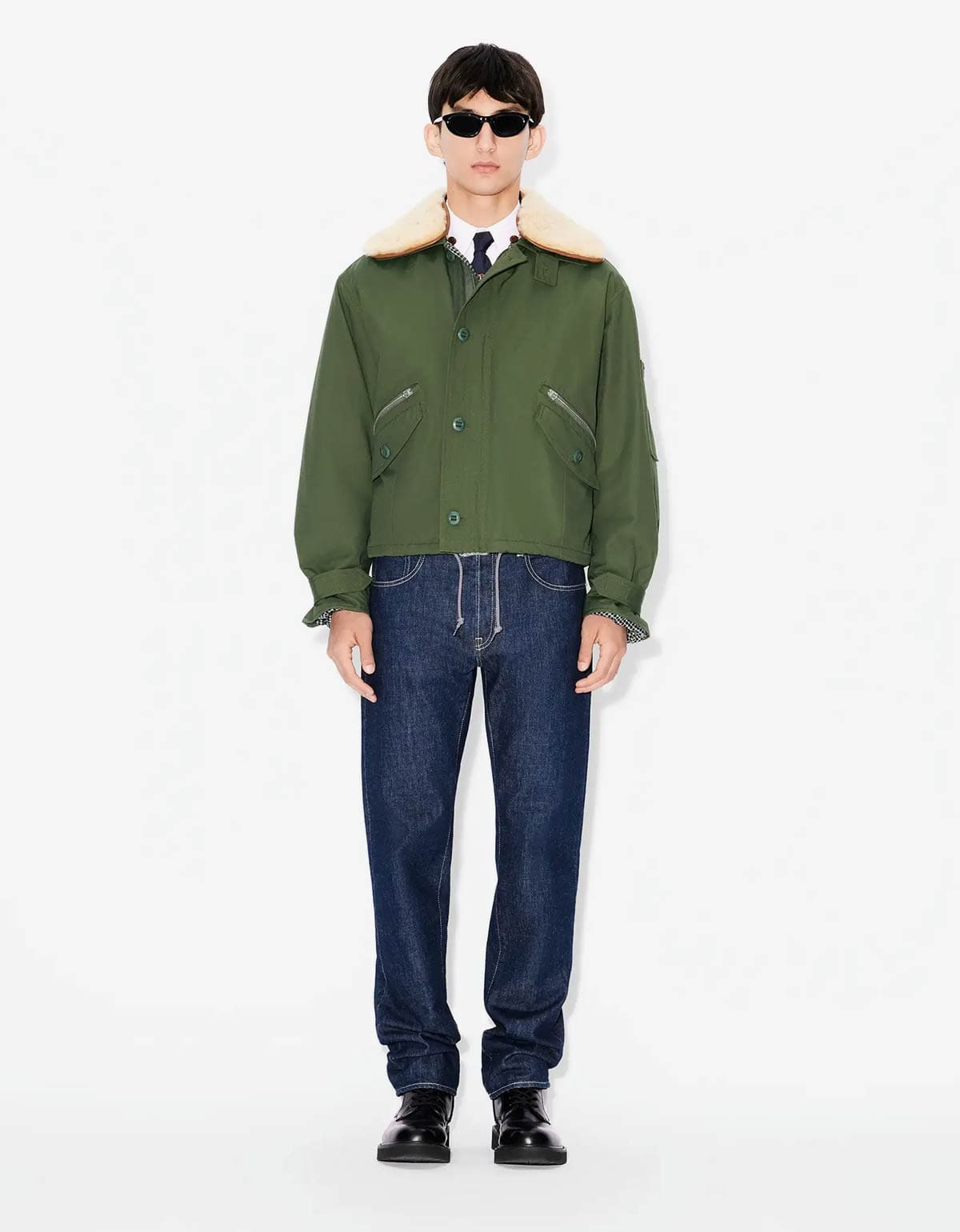 Kenzo Green Army Flight Jacket - 9