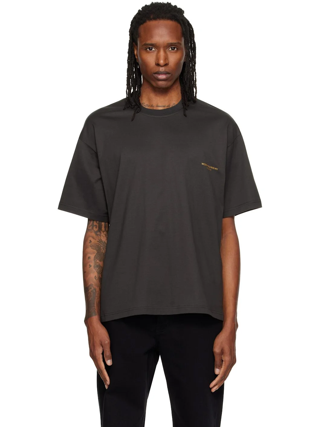 Gray Scenery Graphic T-shirt - 1
