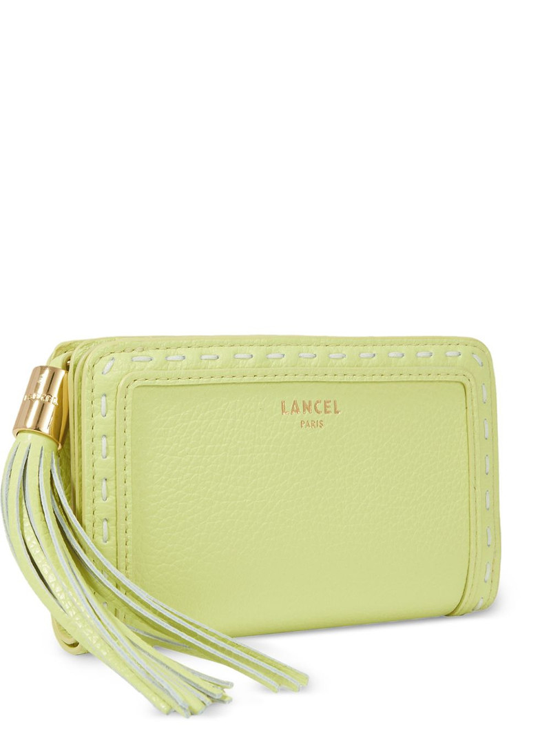 LANCEL tassel zip leather wallet outlook