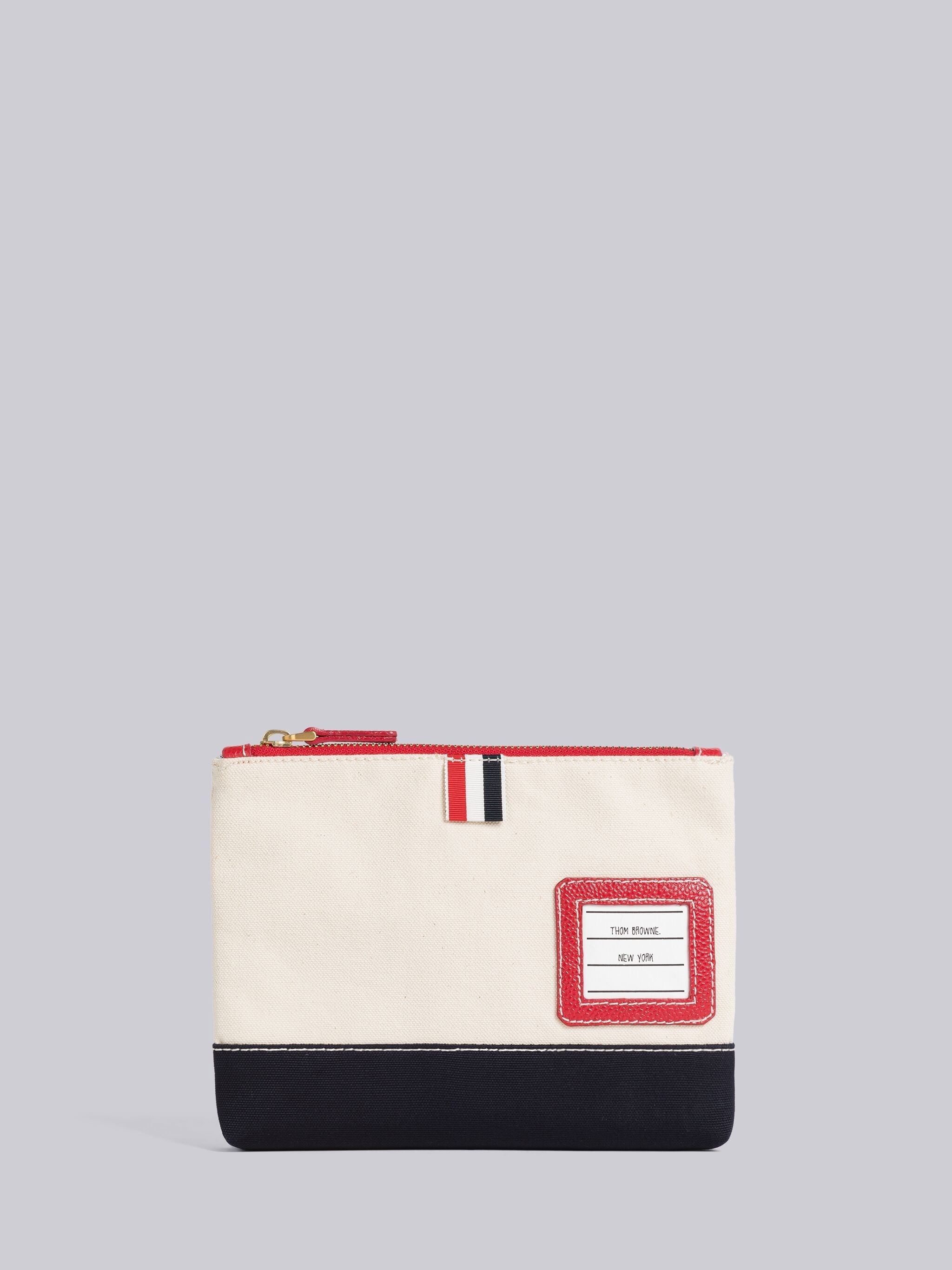 COTTON CANVAS ZIP POUCH - 1