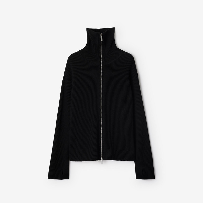 Wool Blend Zip Sweater 1