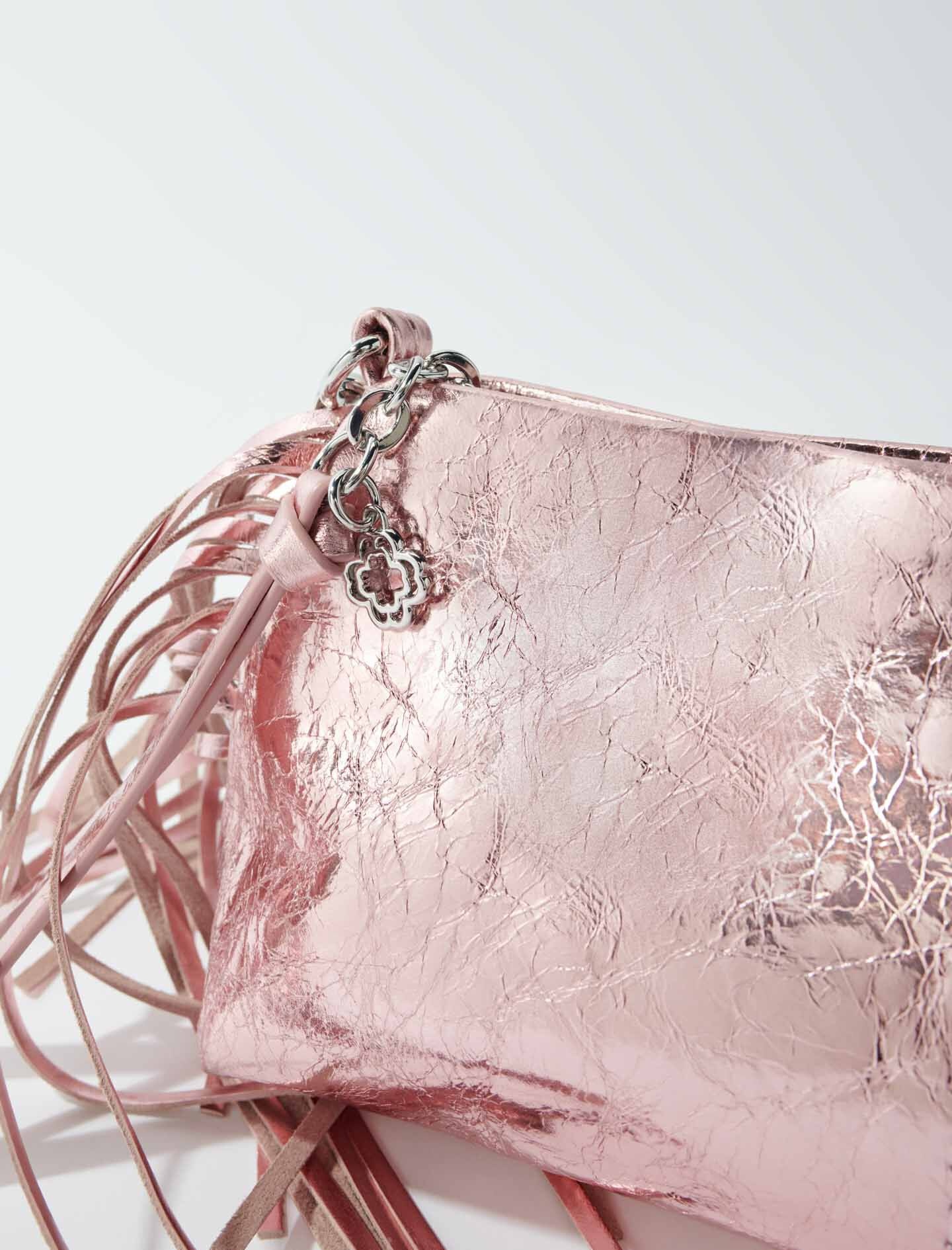 Metallic leather Miss M clutch bag - 5