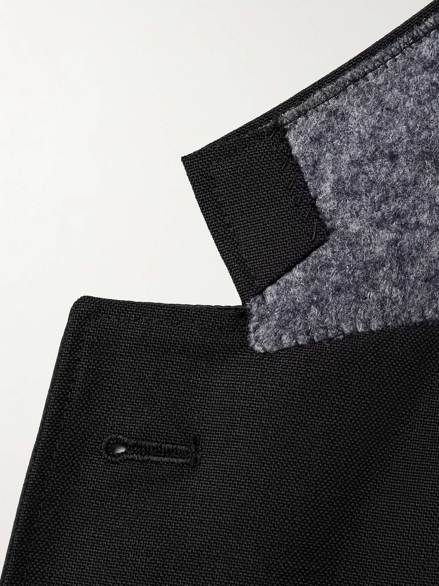 Oversized Satin-Trimmed Wool and Mohair-Blend Blazer - 3