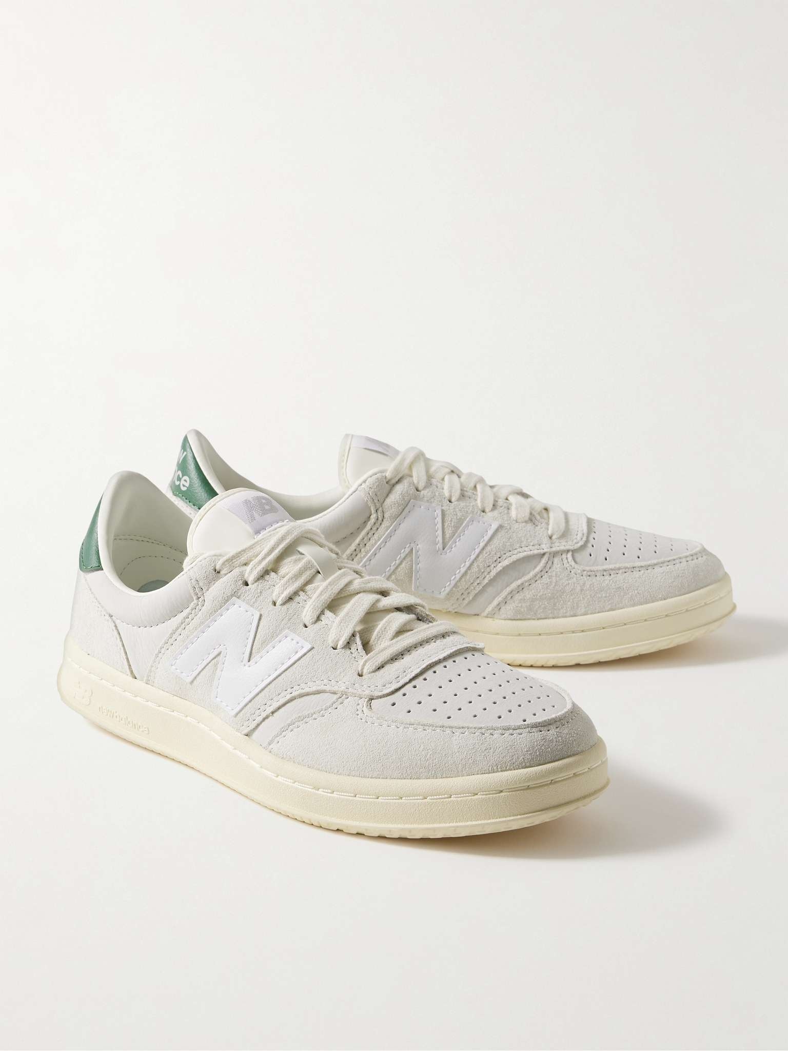 CT500 Leather-Trimmed Suede and Nubuck Sneakers - 4