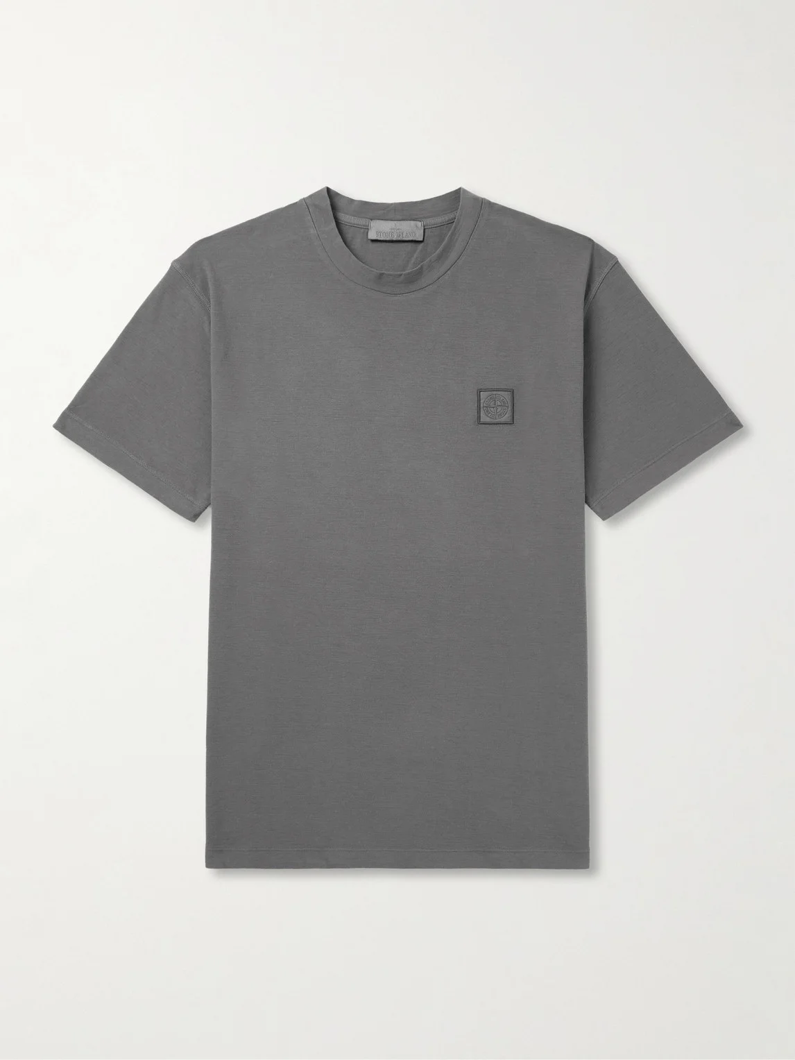 STONE ISLAND GHOST Logo-Appliquéd Cotton-Jersey T-Shirt - 1