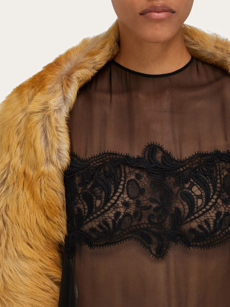 Shearling bolero coat 5
