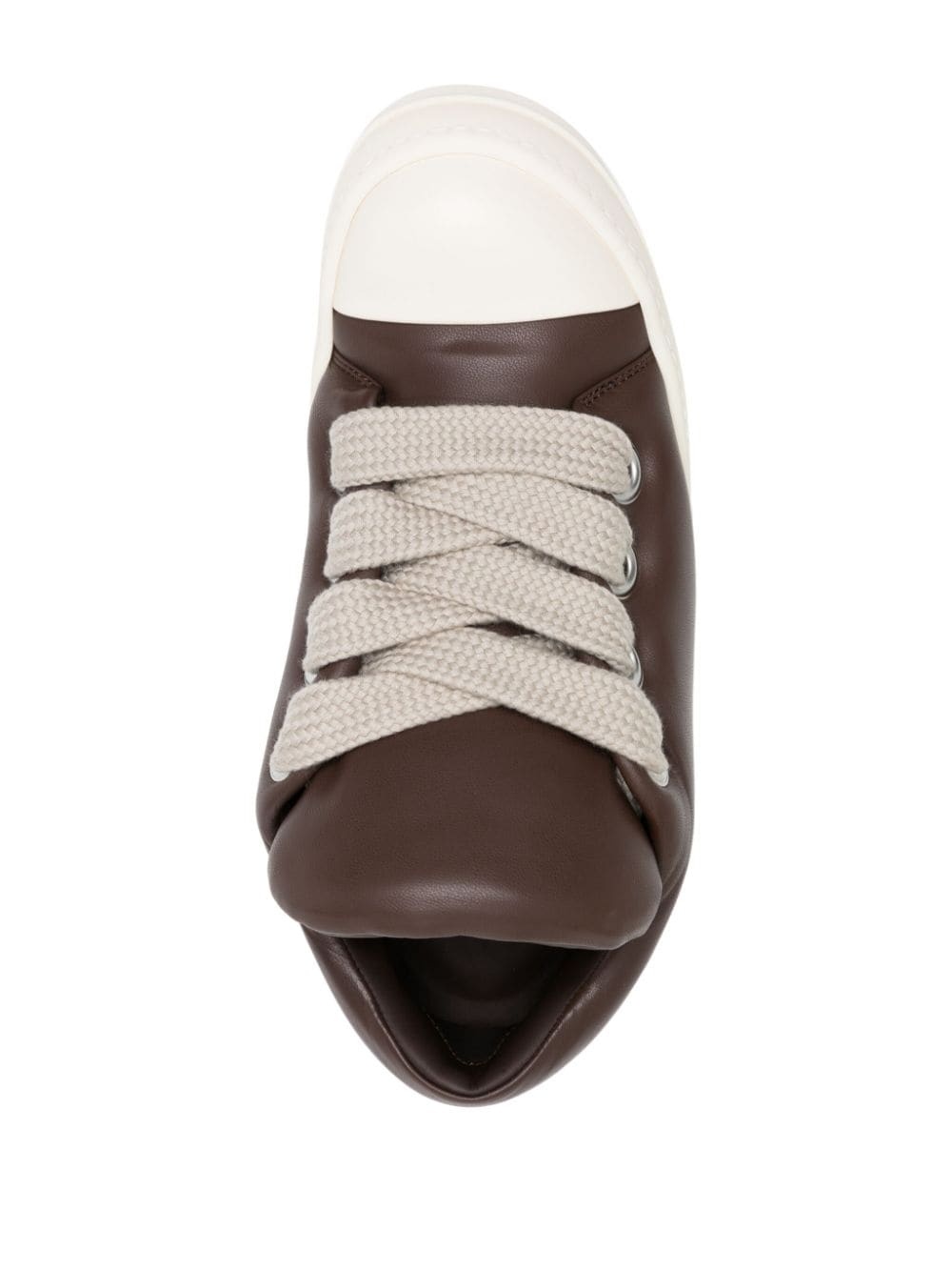 lace-up leather sneakers - 4