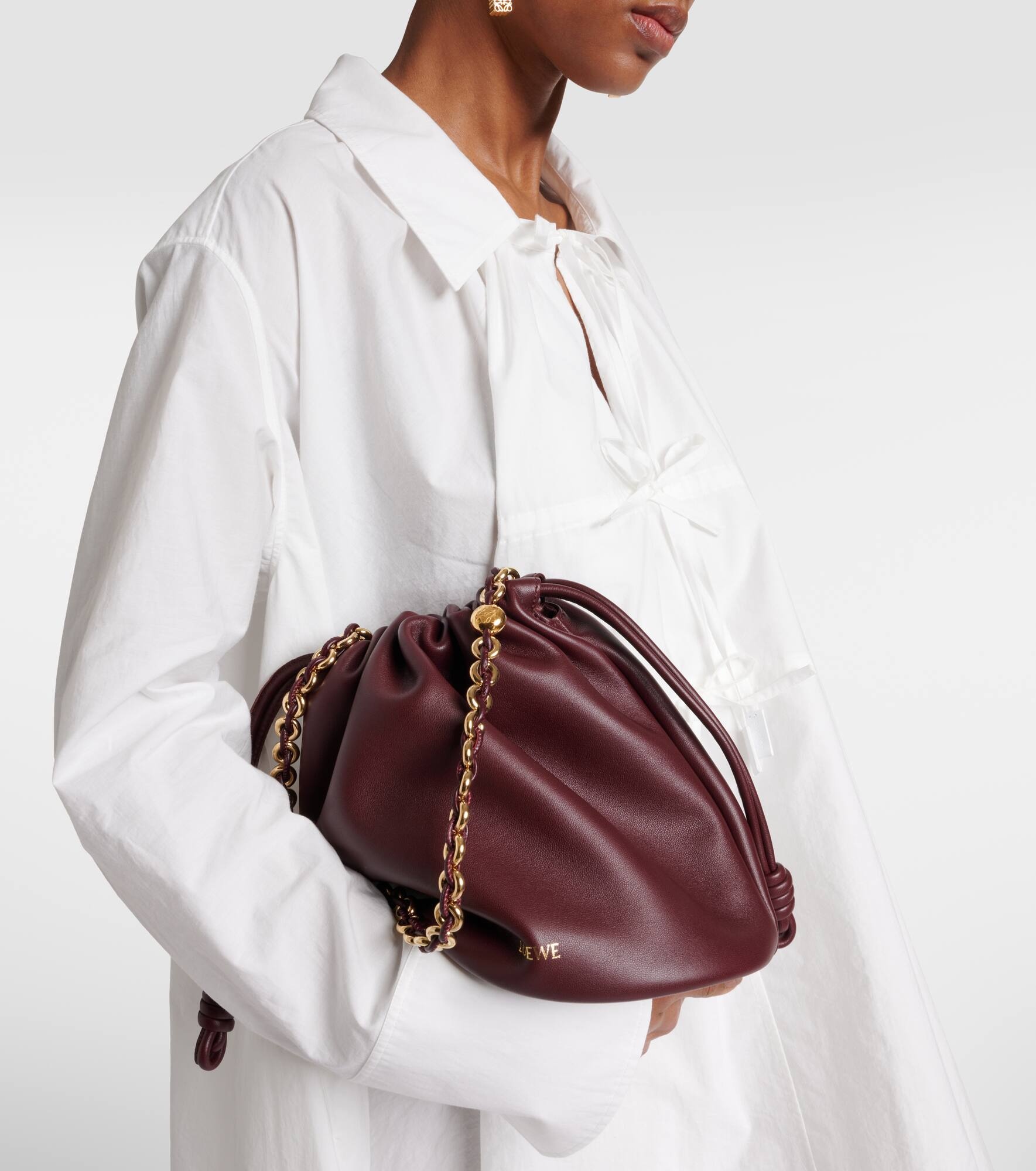 Paula's Ibiza Flamenco Small leather bucket bag - 7