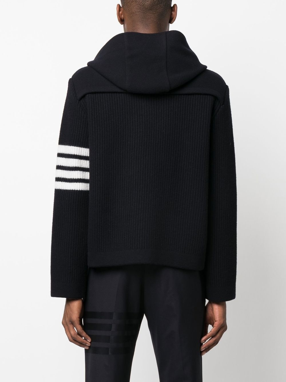 virgin-wool hooded duffle jacket - 4