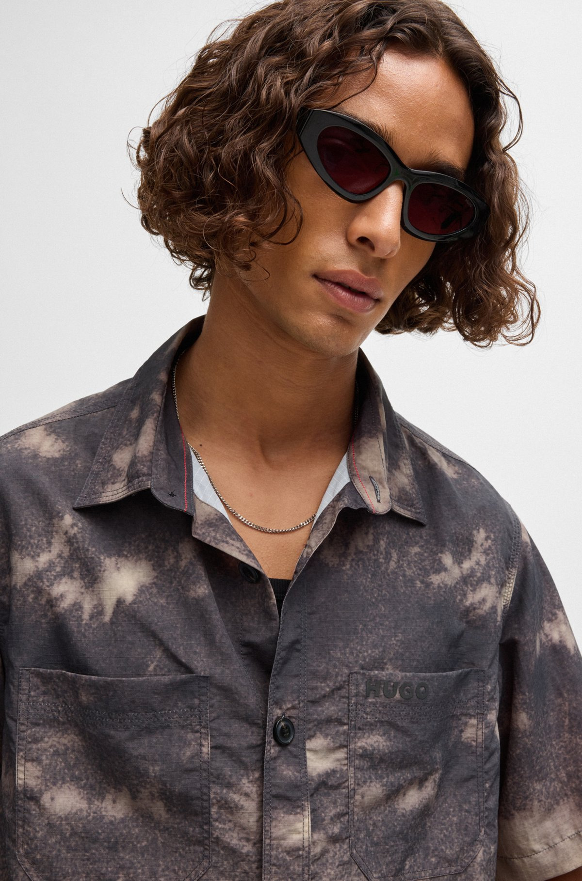 OVERSIZE-FIT SHIRT WITH TIE-DYE PRINT - 3