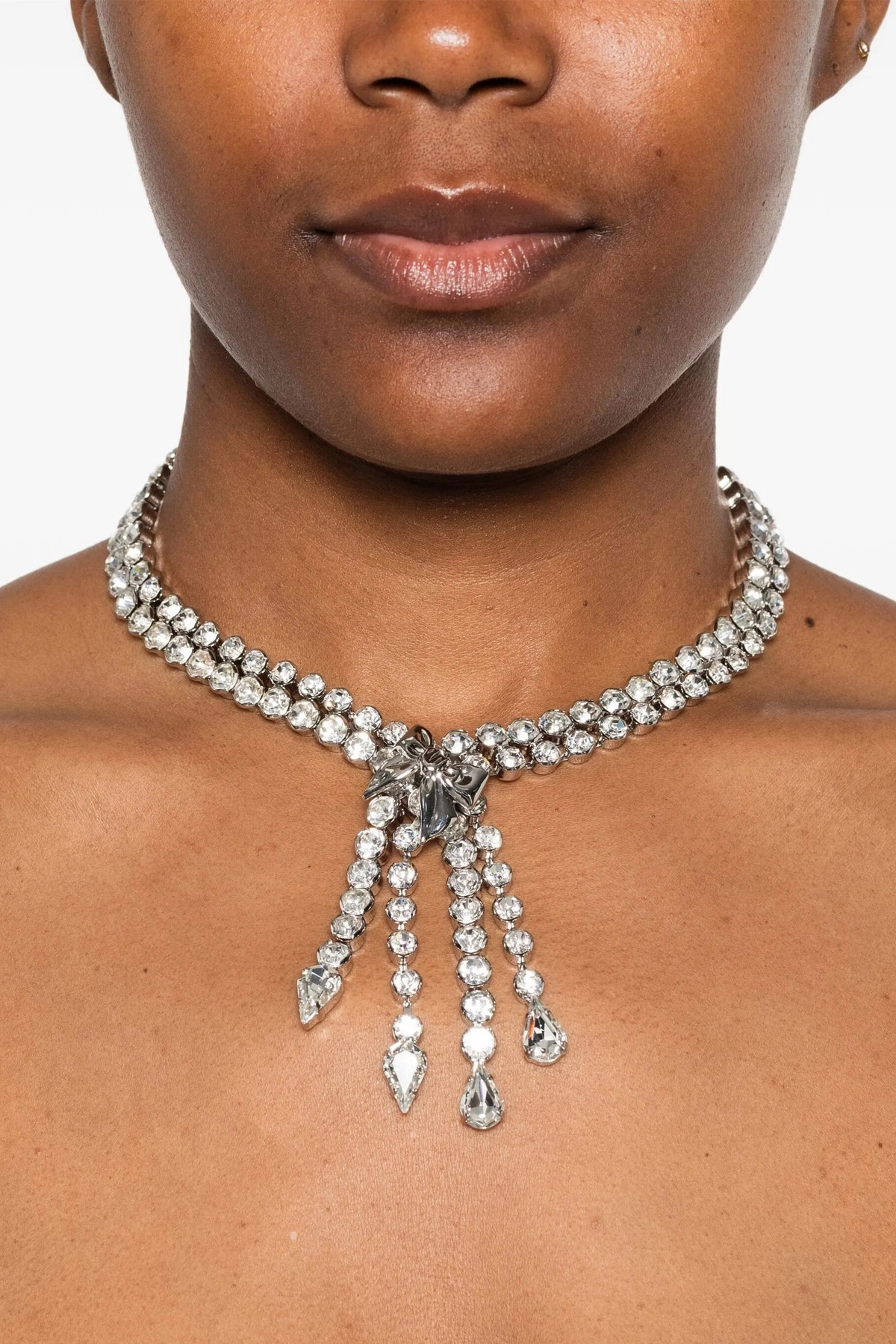 Bow crystals necklace - 2