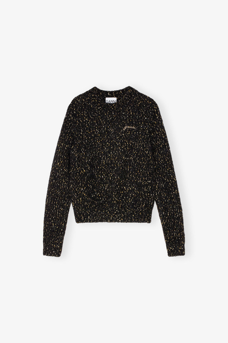 BLACK O-NECK SWEATER 1