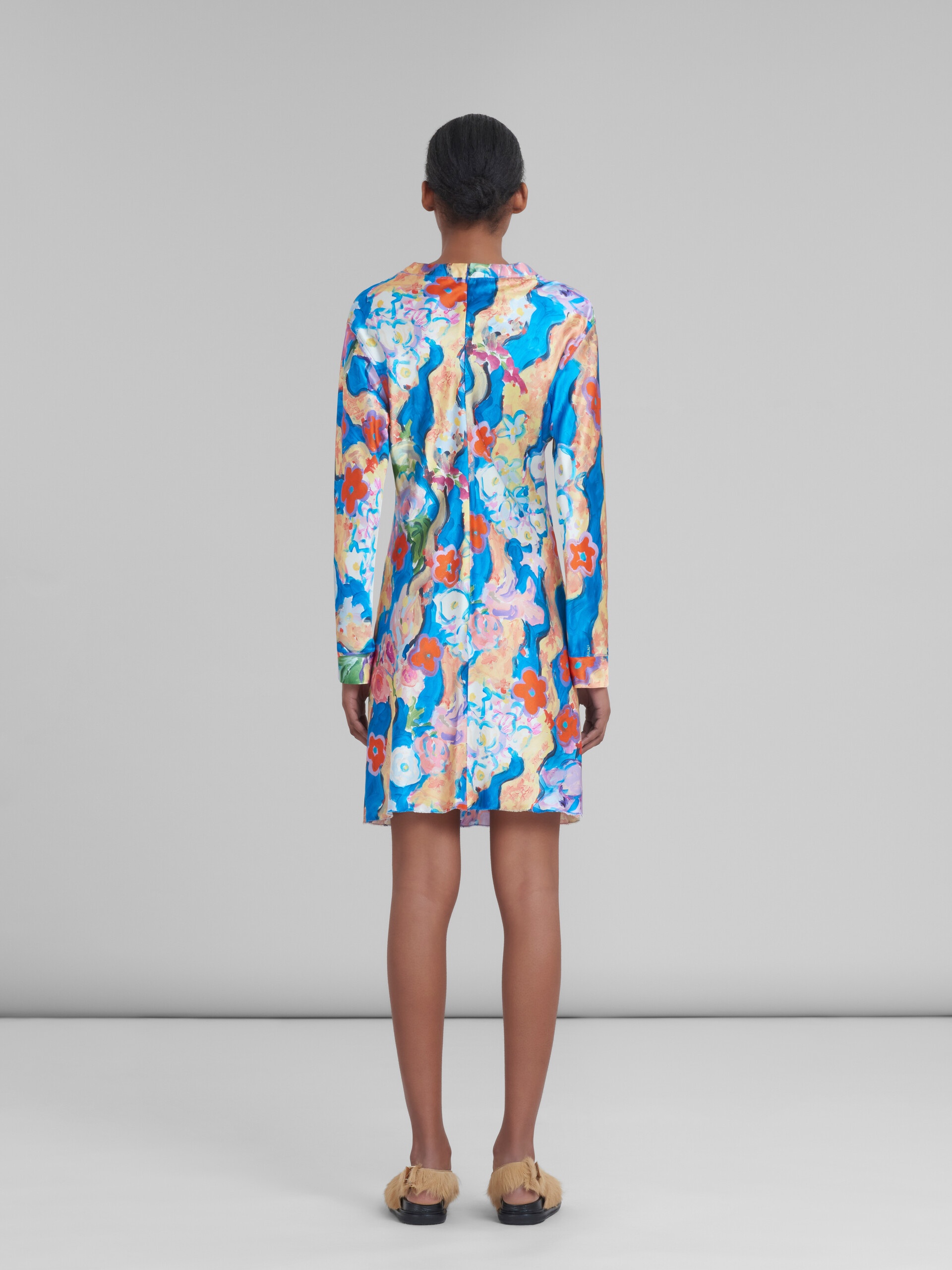 SHORT PRINTED SATIN DRESS - 3