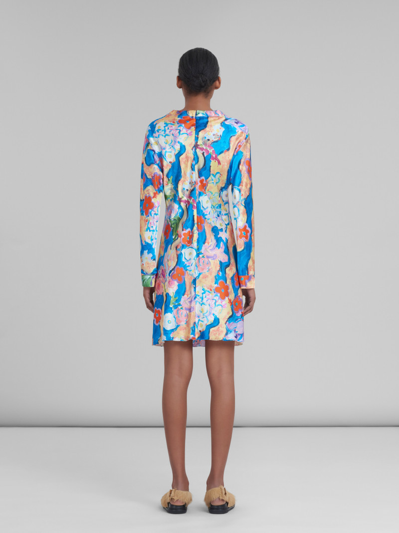 SHORT PRINTED SATIN DRESS 3