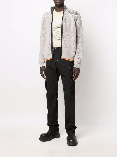 Diesel purl-knit zip-up cardigan outlook