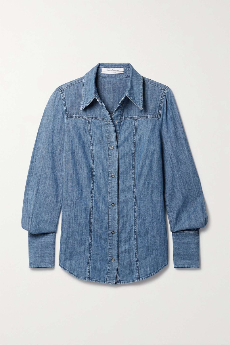 + NET SUSTAIN organic cotton-chambray shirt - 1
