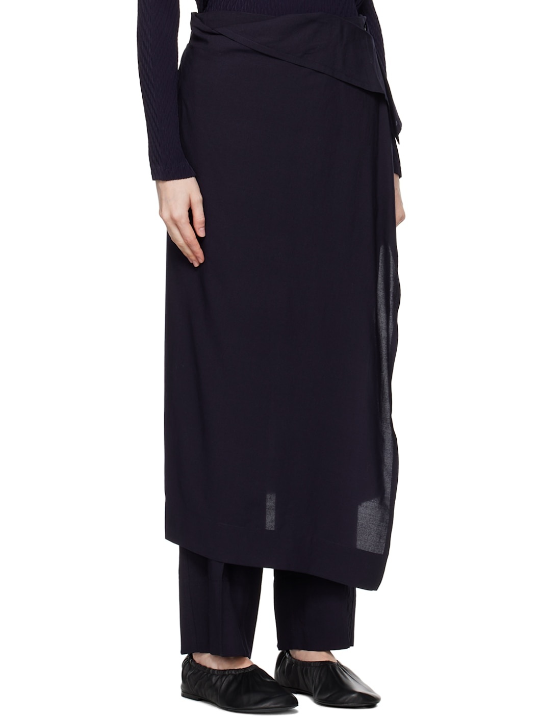 Navy Two As One Trousers - 2