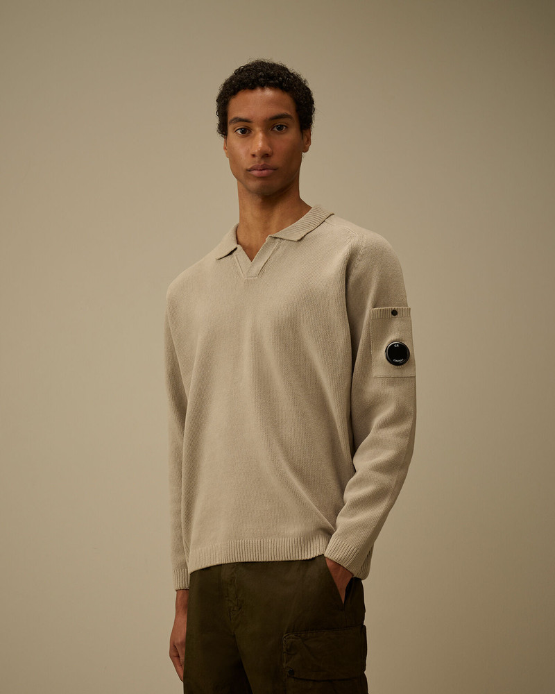 Cotton Chenille Polo Lens Sweater 3