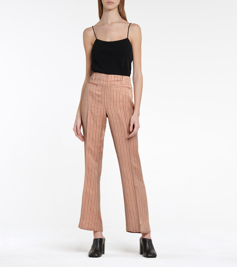 Acne Studios High-rise straight linen-blend pants outlook