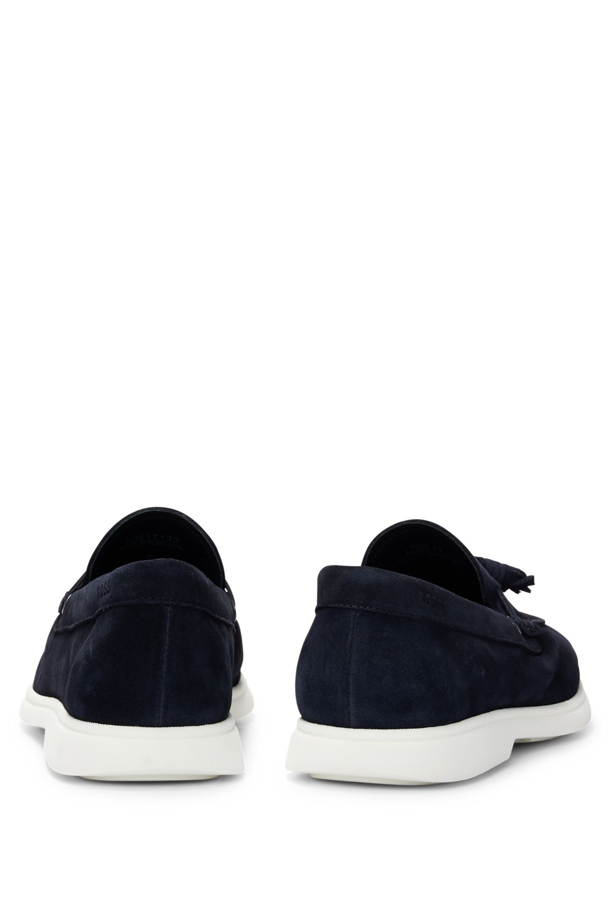 SUEDE SLIP-ON LOAFERS WITH TASSEL TRIM - 5