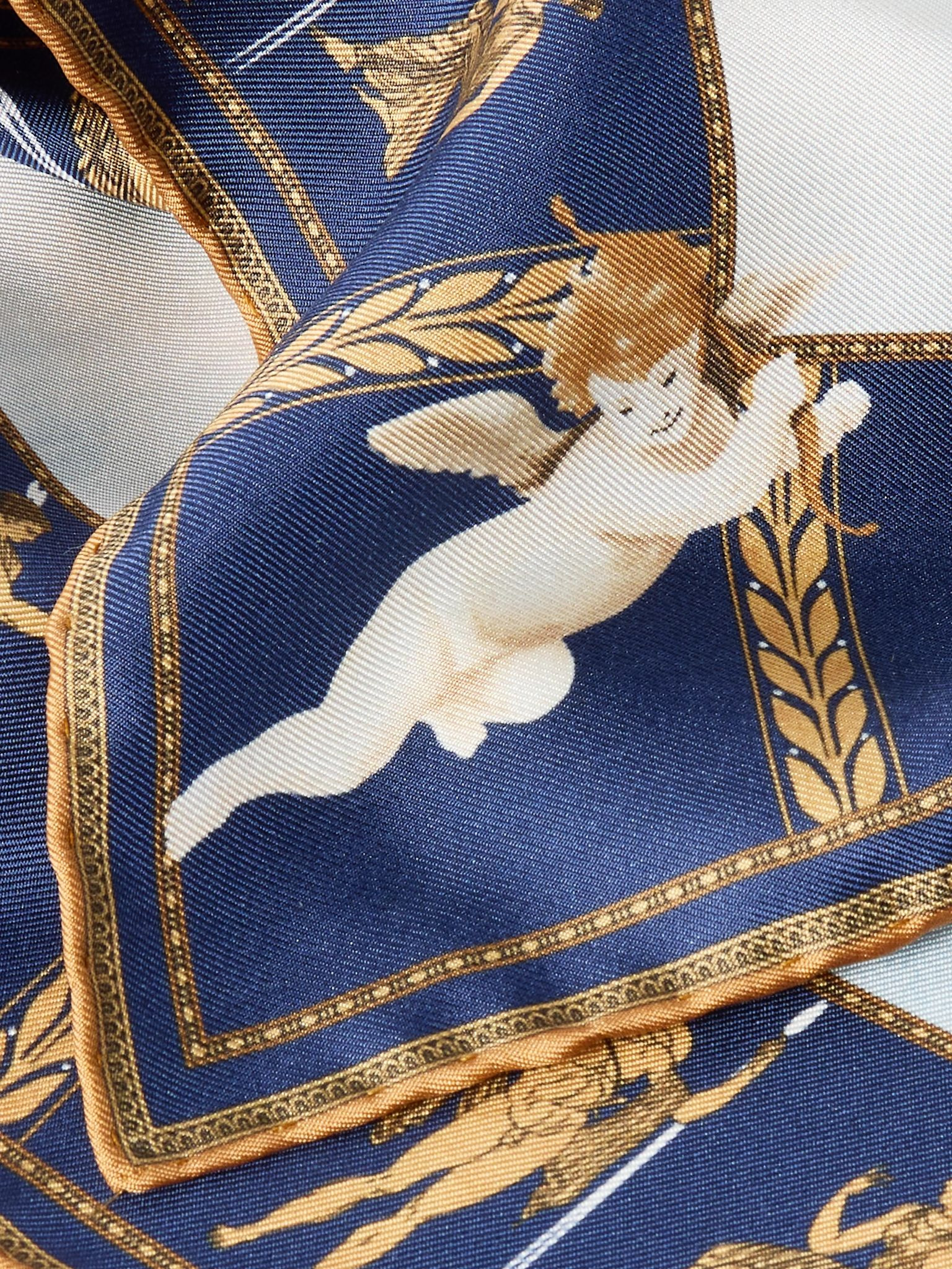 Victory Printed Silk-Twill Pocket Square Blue - 3