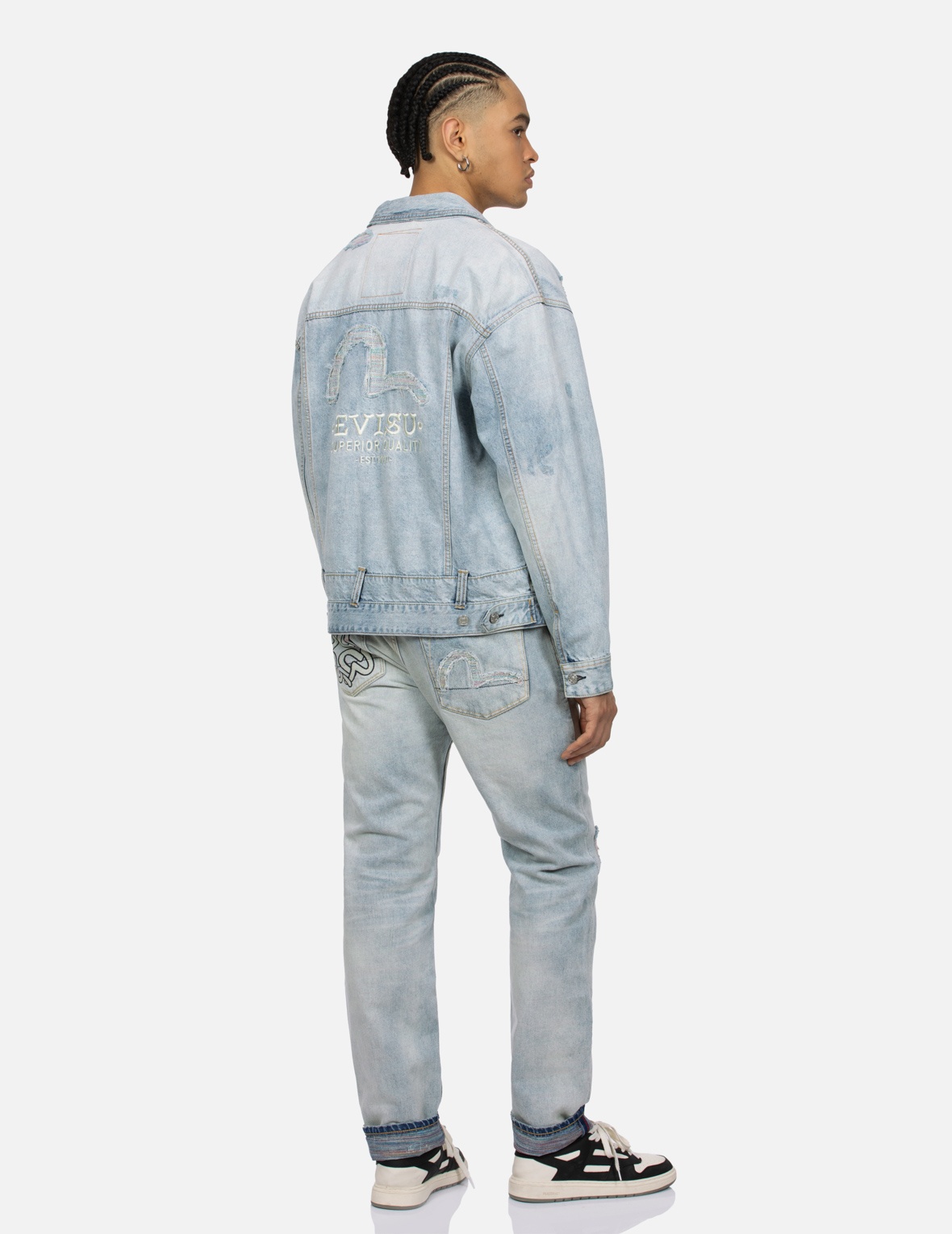 DISTRESSED SEAGULL DECONSTRUCTED LOOSE FIT DENIM JACKET - 3