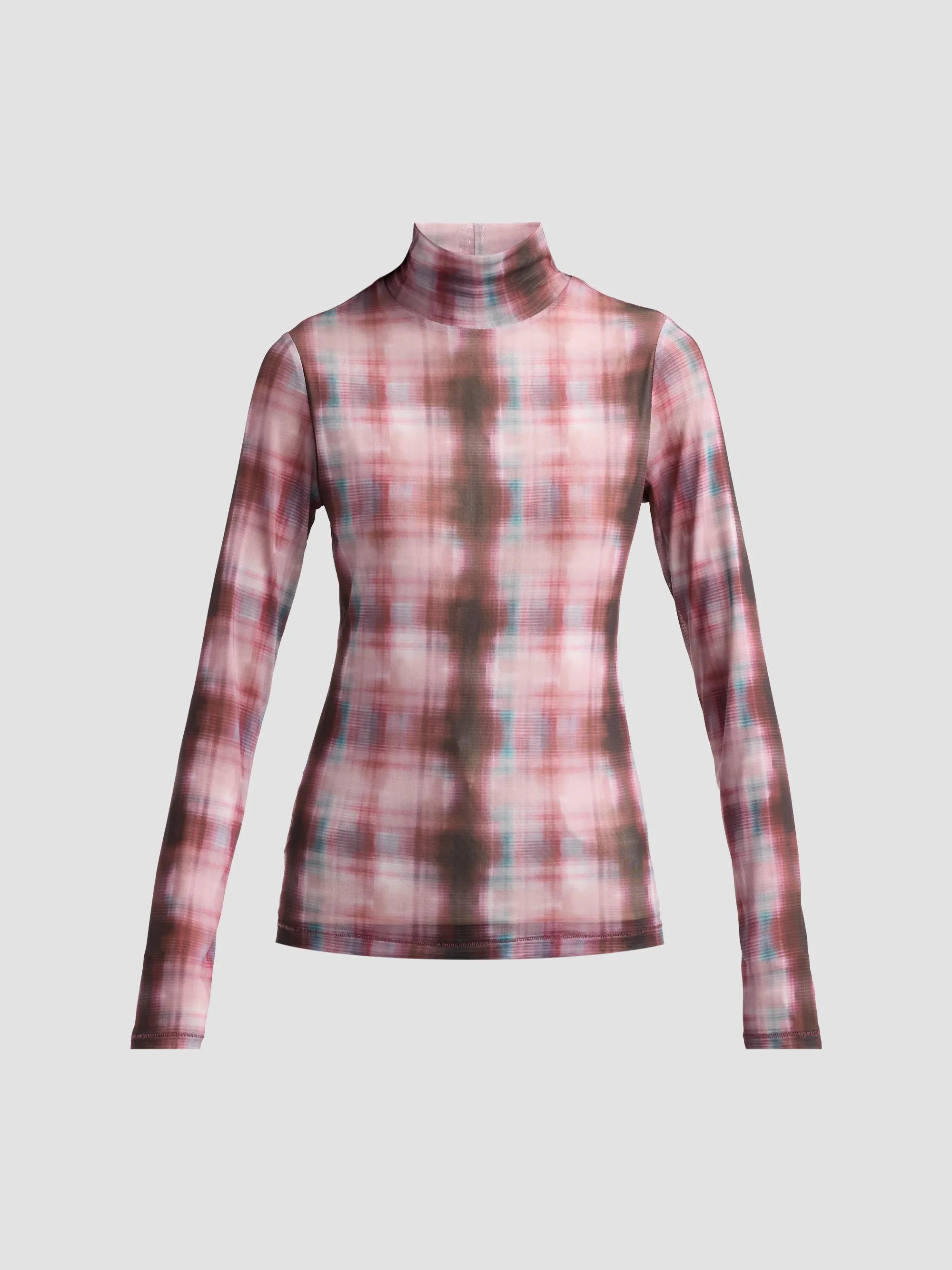 Women's Yana Plaid Turtleneck Top - Red Multi - 1