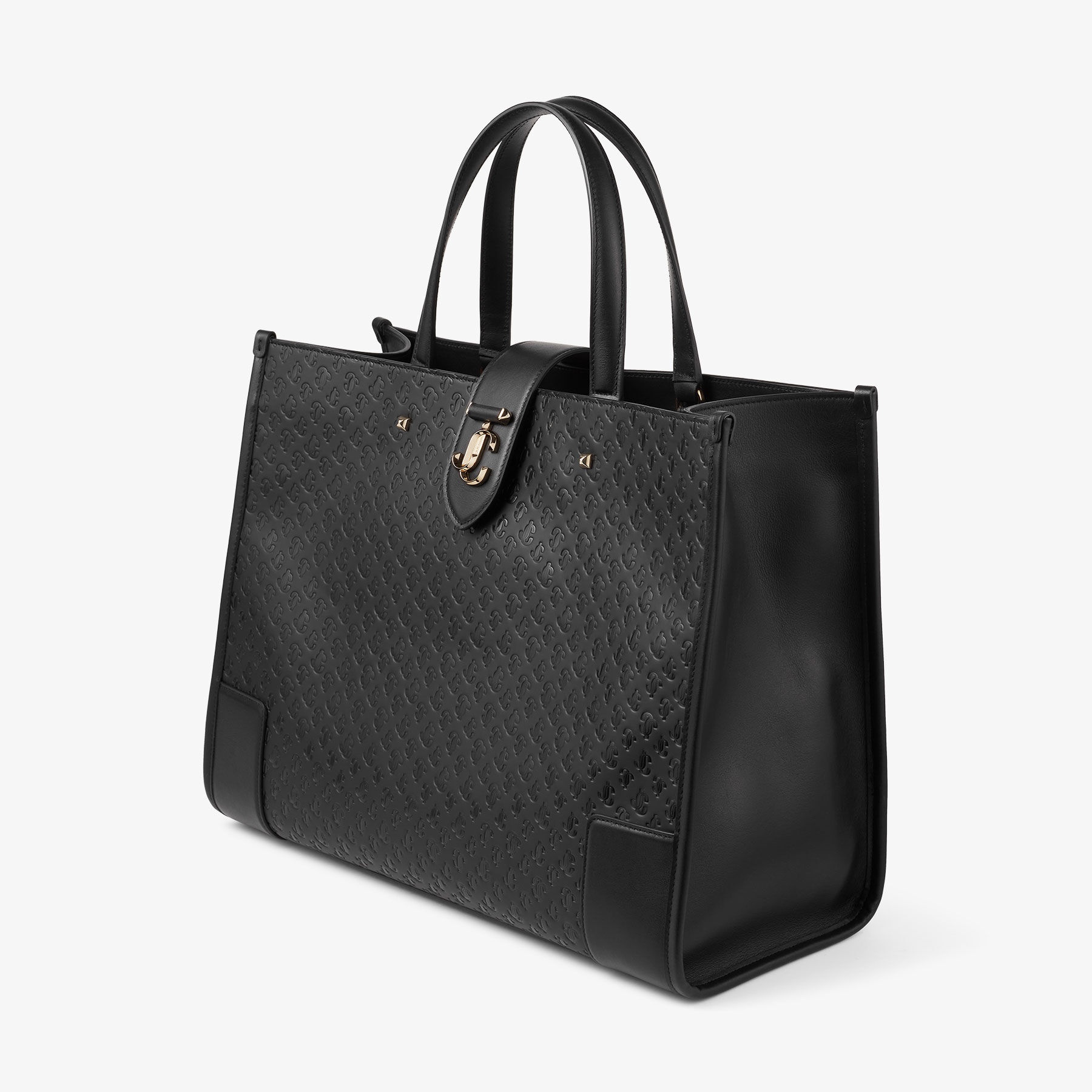 Varenne Tote L
Black JC Monogram Pattern and Leather Tote Bag - 4