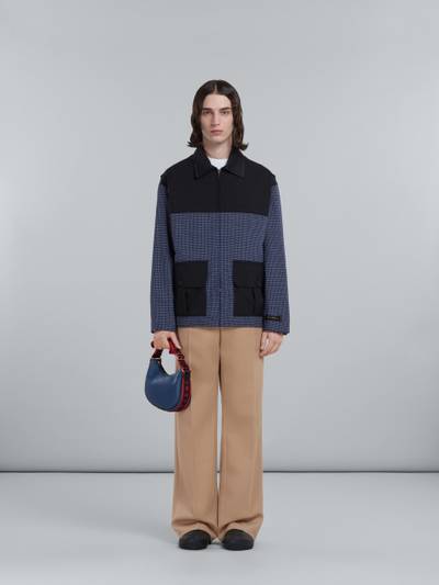 Marni BEY SMALL BAG IN BLUE LEATHER outlook