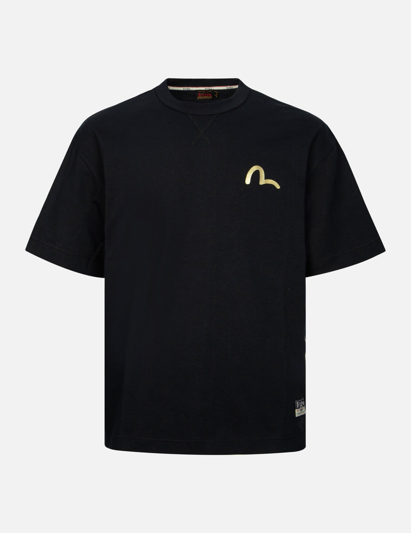 KAMON AND SEAGULL PATCHWORK APPLIQUÉ LOOSE FIT T-SHIRT 1