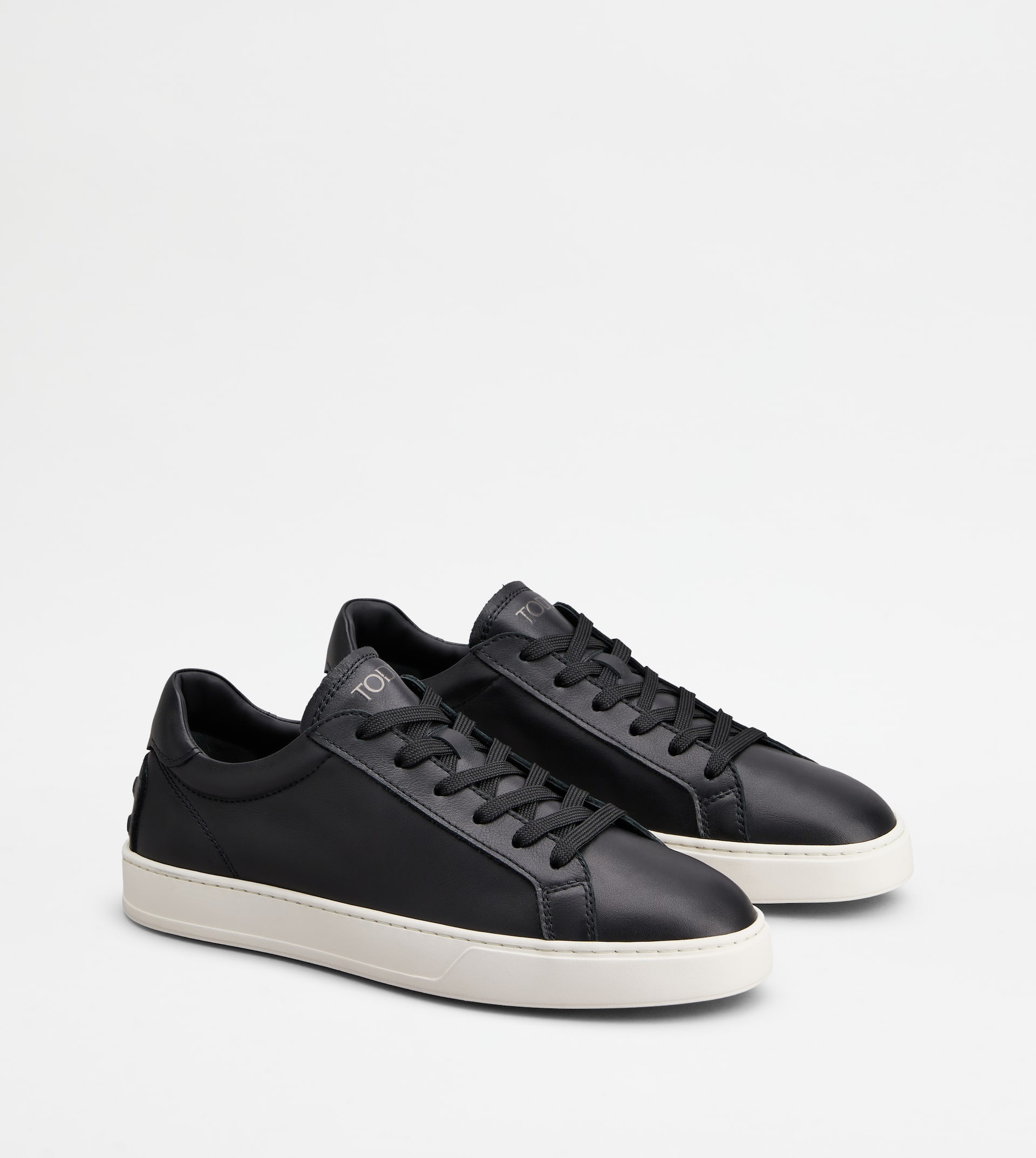 SNEAKERS IN LEATHER - BLACK - 2