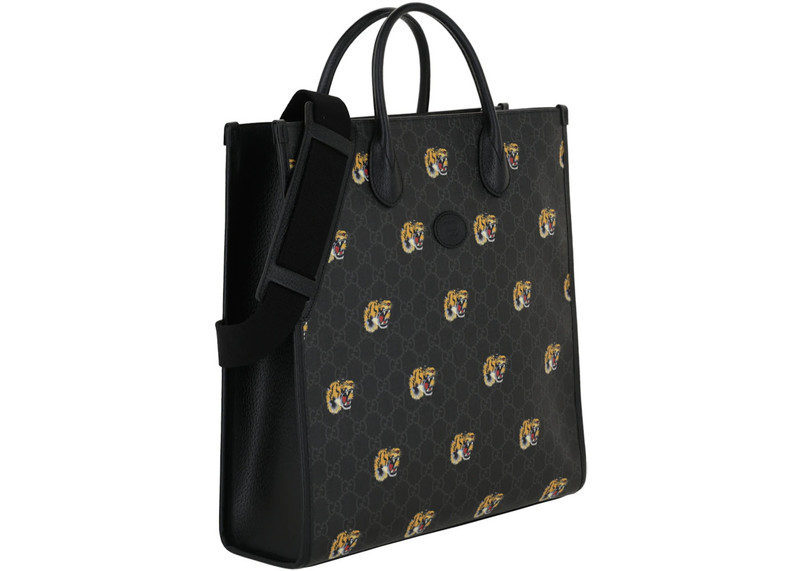 GUCCI Gucci GG Tiger Shoulder Bag Black outlook