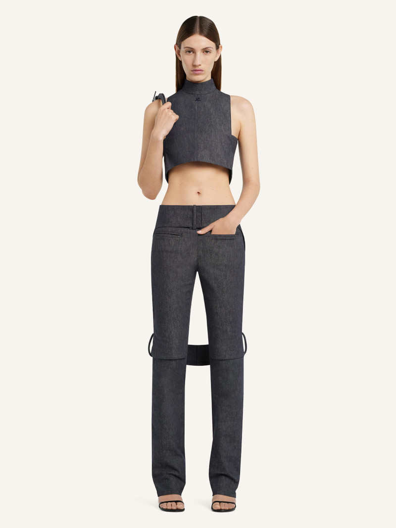 courrèges MOCKNECK DENIM TOP outlook