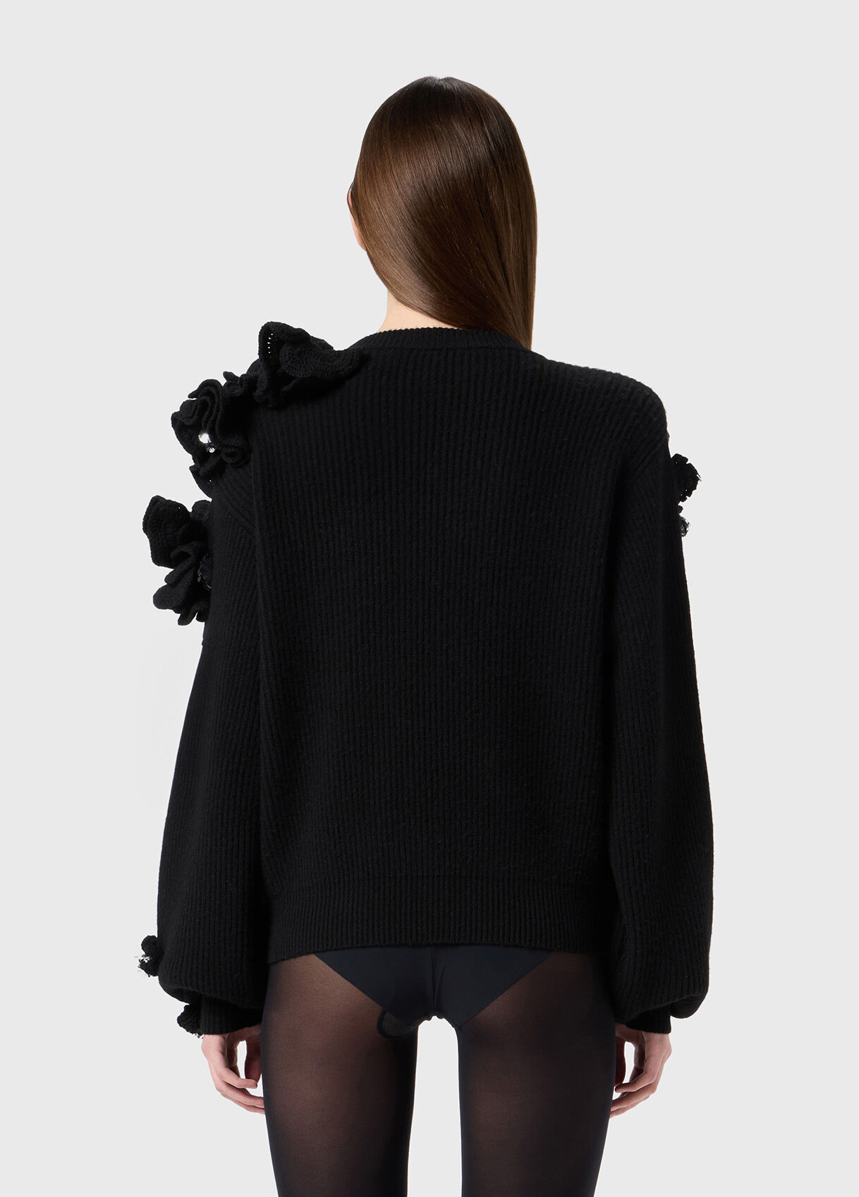 WOOL SWEATER WITH EMBROIDERY AND APPLICATIONS - 3