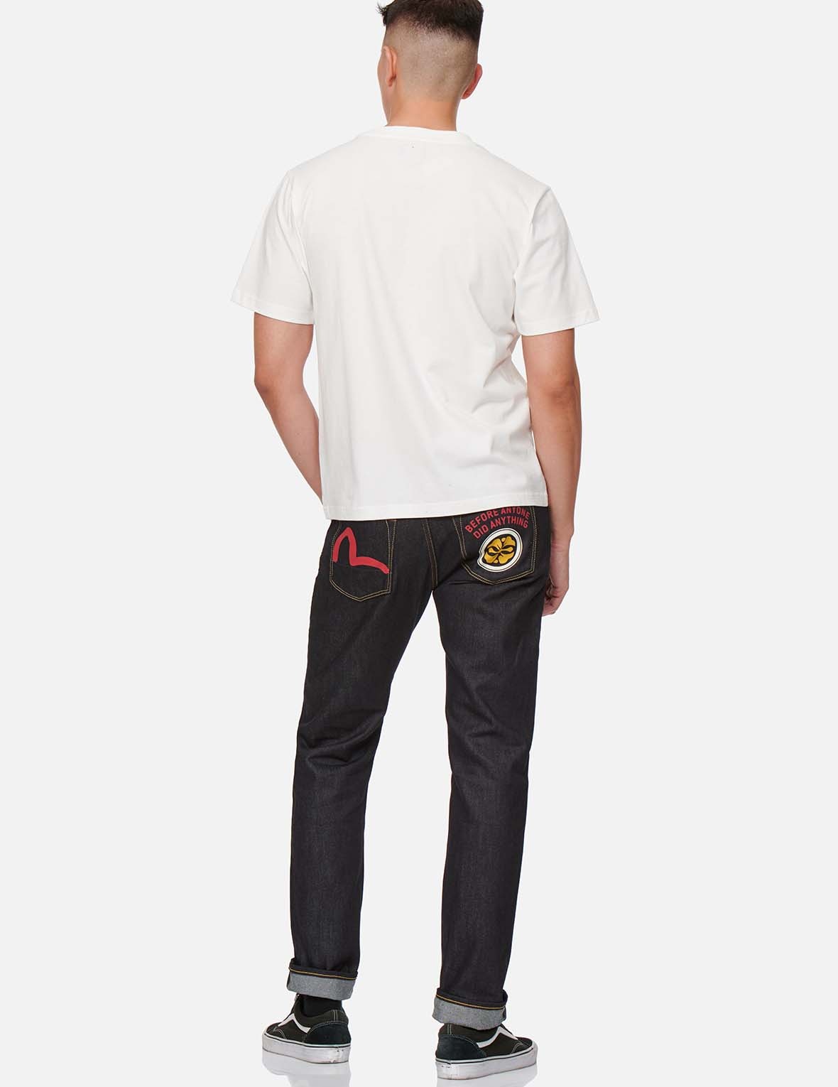 SEAGULL AND KAMON PRINT SLIM FIT JEANS #2010 - 5
