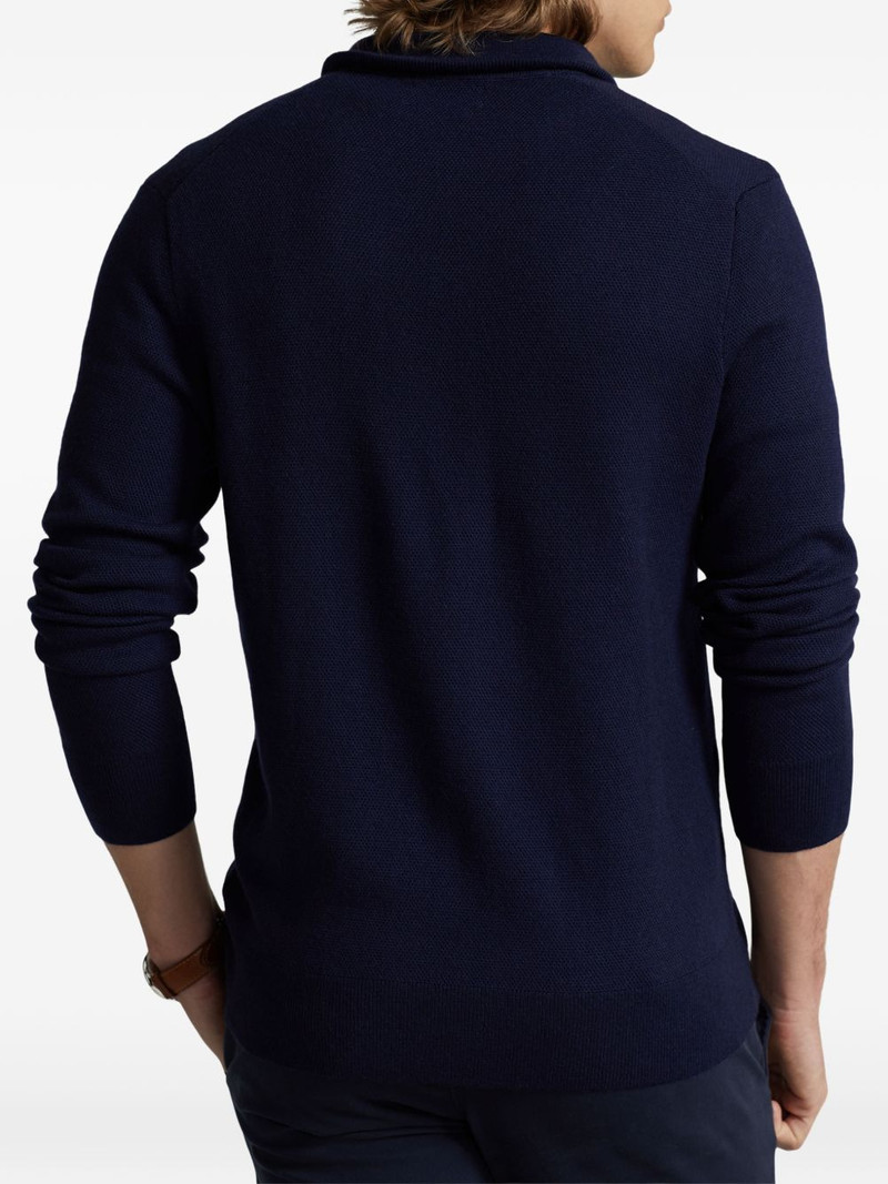 quarter-zip textured-knit sweater 4