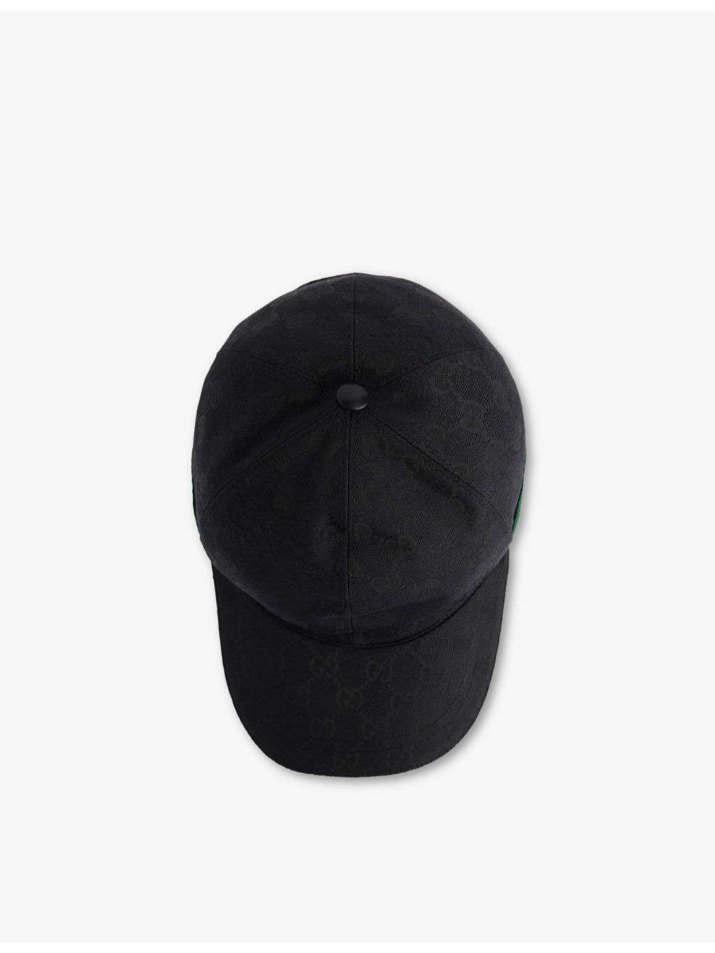 Monogram-pattern striped-trim woven cap - 4