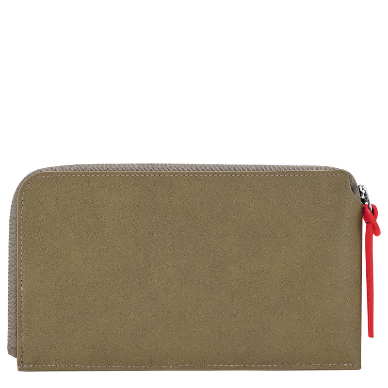 Longchamp Longchamp Pocket Pouch Olive - Leather outlook