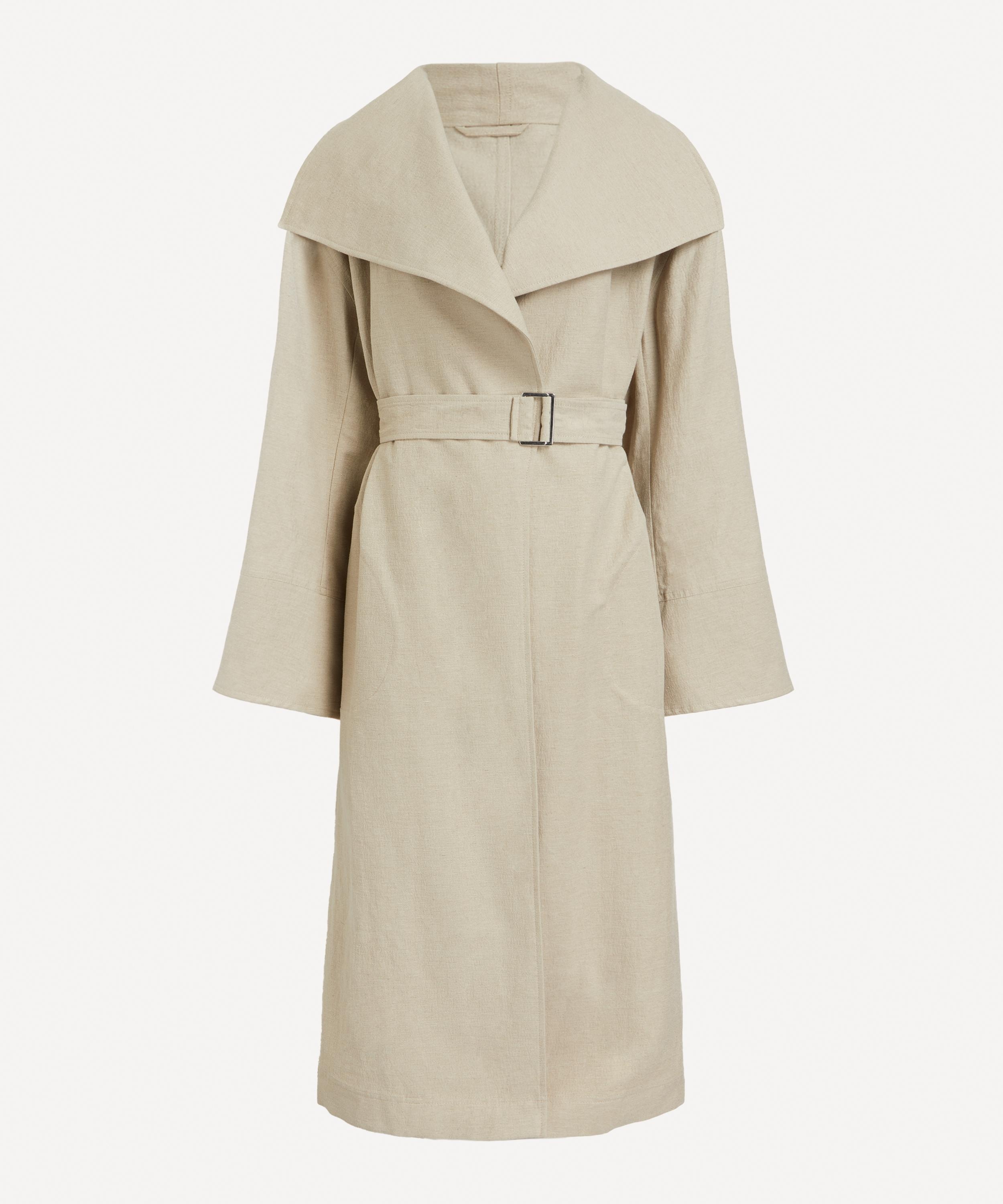 Signature Linen Trench Coat - 1