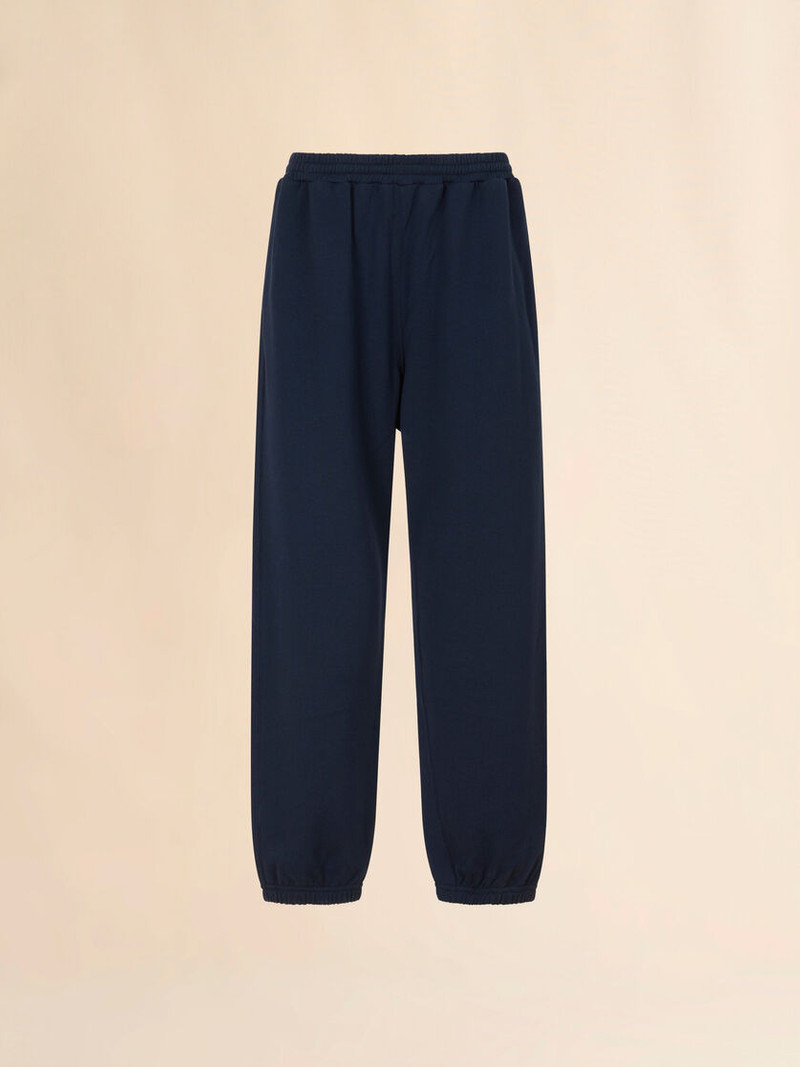 DEEP BLUE COTTON SWEATPANTS WITH MARNI FRAME LOGO 1
