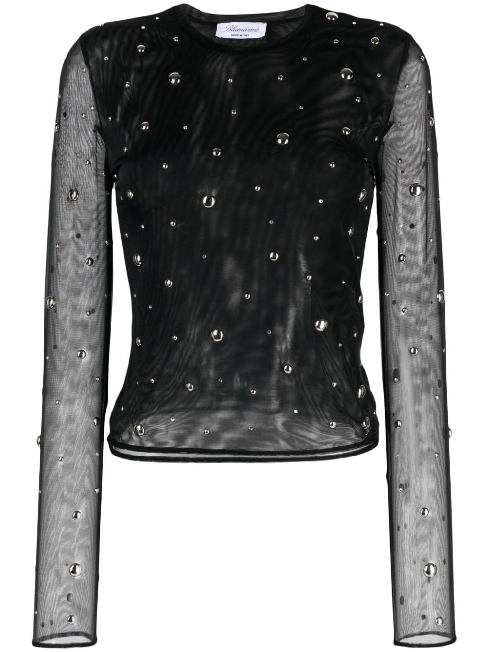 studded semi-sheer T-shirt - 1