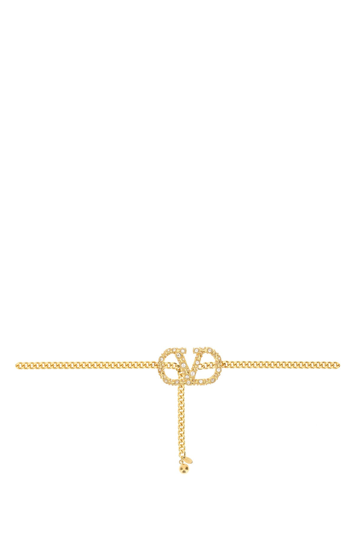 Gold metal VLogo Signature belt - 1
