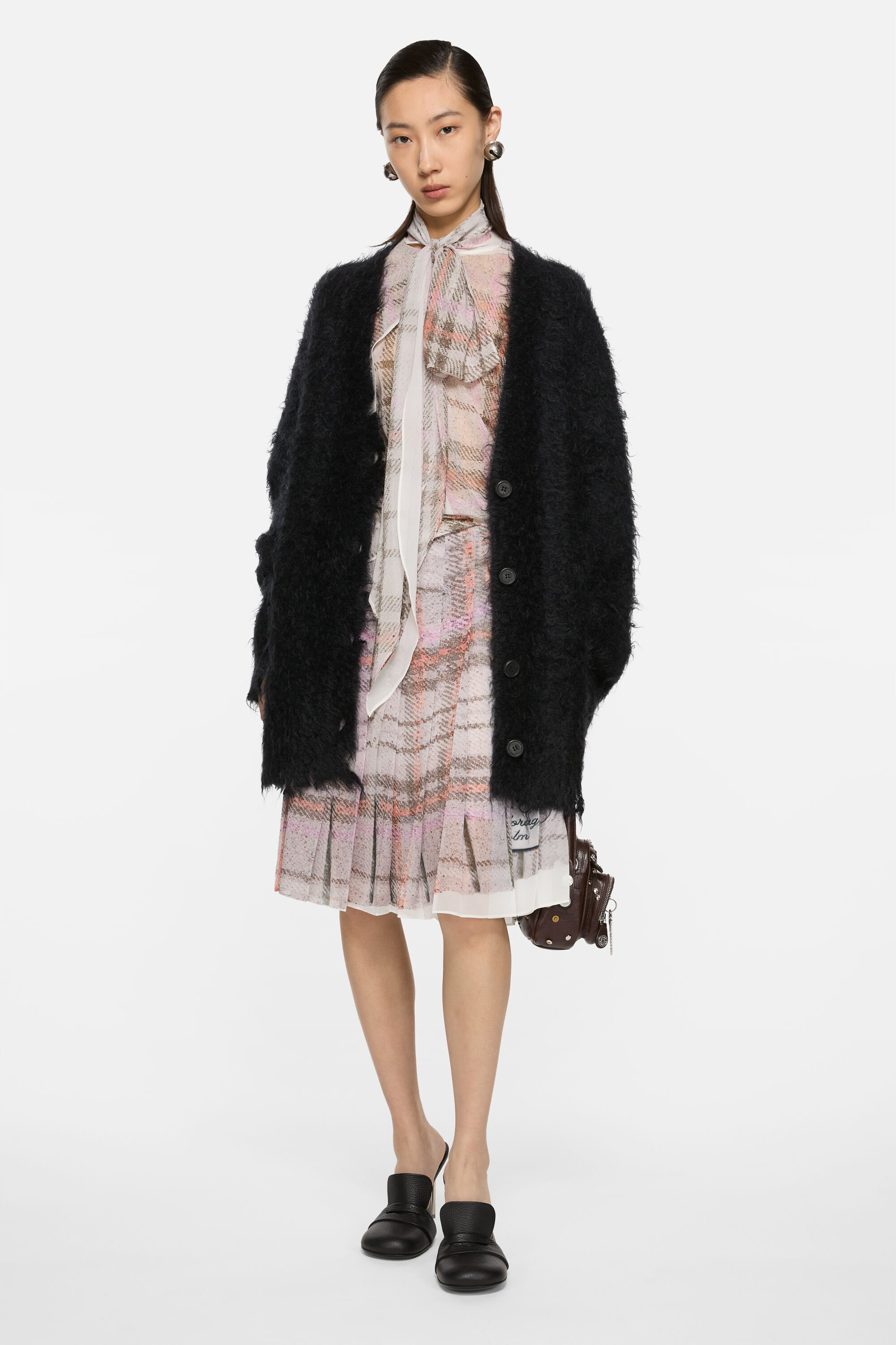 Wool cardigan - Black - 2