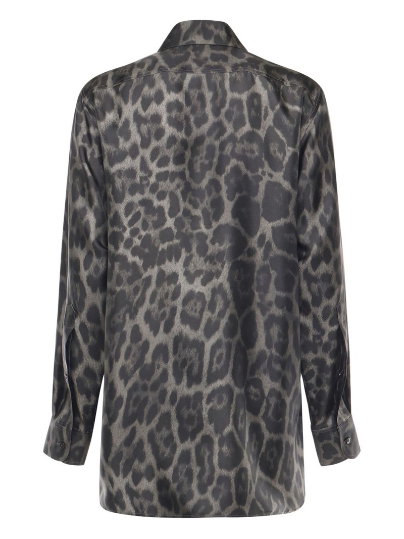 Stella McCartney leopard-print silk shirt outlook