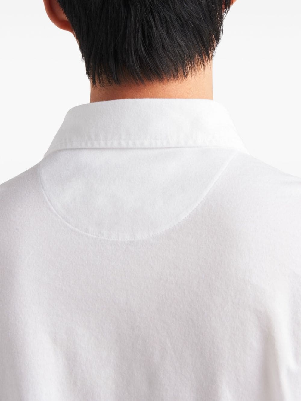 logo-patch cotton polo shirt - 6